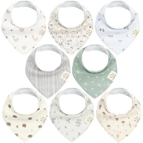 Miniatura 25 de KeaBabies - Juego de 8 baberos tipo bandana para bebés, niñas y niños - Baberos de algodón orgánico para babeo y dentición para recién nacidos