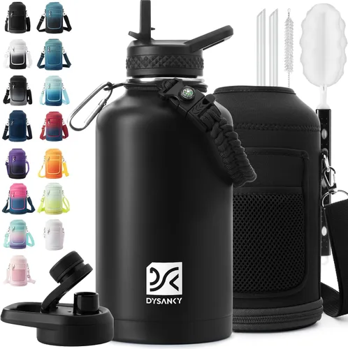 Miniatura 24 de DYSANKY Botella de agua aislada de 32 onzas, metal al vacío de acero inoxidable grueso, jarra de agua deportiva portátil para gimnasio y senderismo
