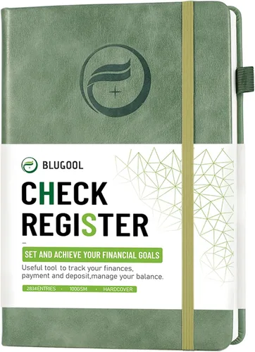 Miniatura 9 de Registros de cheques para chequera personal, registro Blugool de cheques con registros de cheques y transacciones, libro de registro de contabilidad