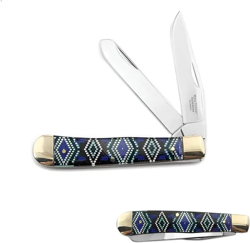 Miniatura 15 de Cuchillo de bolsillo manual plegable para uso diario de la colección Old Ram Trapper con mango de resina lisa (5134-5)