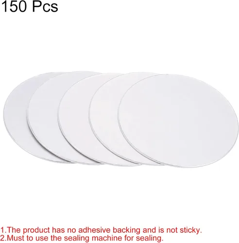 Miniatura 3 de PATIKIL Revestimiento de tapa de papel de aluminio de 1.5 pulgadas, paquete de 150 revestimientos de sellado térmico resistentes a la inducción