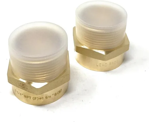 Miniatura 30 de Adaptador de latón sin plomo Cascada, rosca G británica BSPP macho a NPT hembra (1" x 1" (1 pieza))