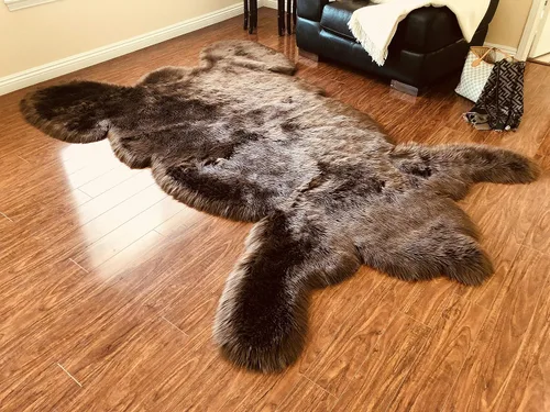 Miniatura 28 de LAMBZY - Alfombra de piel de oveja sintética súper suave hipoalergénica sedosa, estilo peluche de oso, para sala de estar, habitación de niños, sofá