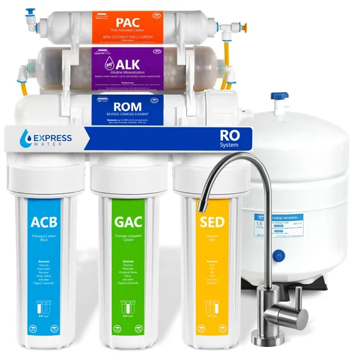 Sistema de filtro de agua de ósmosis inversa Express Water, reducción de cloro, Certificado NSF
