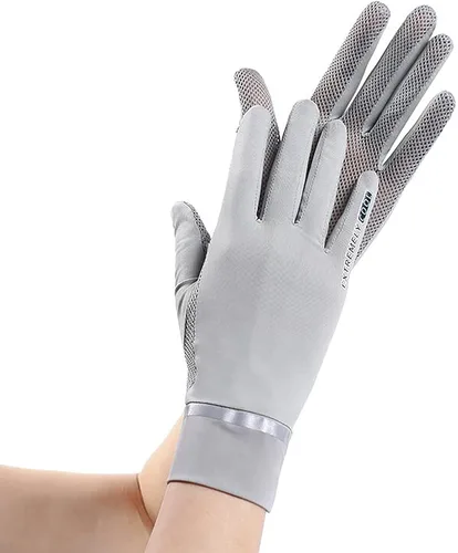 Miniatura 2 de IPENNY Guantes de verano para mujer, protección solar UPF 50+, 2 dedos, malla abatible, transpirable, para pantalla táctil, antideslizantes
