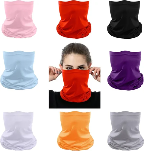Miniatura 6 de Mascarillas de Polaina para el Cuello, Bufanda en Tubo, Bandanas Sin Costuras, Pañuelos para el Rostro, Cubierta Multiusos para la Cabeza