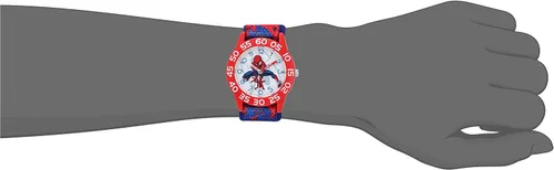 Miniatura 2 de Marvel Spider-Man Kids' Plastic Time Teacher Analog Quartz Nylon Strap Watch