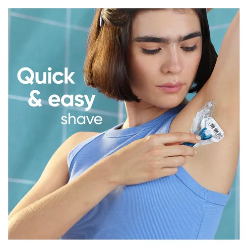 Miniatura 7 de Gillette Venus Smooth Razor para mujeres, incluye 1 mango de afeitar reutilizable + 2 recambios de 3 cuchillas, mango ergonómico de agarre suave