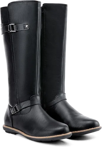 Miniatura 7 de Jeossy Botas altas hasta la rodilla 9655 para mujer, botas planas de equitación con hebilla y cremallera para mujer