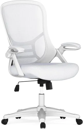 Flash Furniture Porter - Silla de oficina giratoria de respaldo alto con soporte lumbar ajustable y altura, silla de escritorio ergonómica de malla