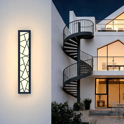 Miniatura 11 de Luces de Pared al Aire Libre 30cm Apliques de Pared Modernos LED Apliques de Pared Largos Luz de Porche Frontal Negra Impermeable Luz de Pared LED