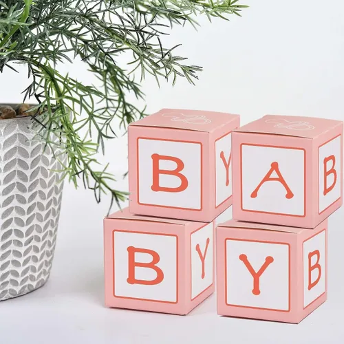 Miniatura 11 de Efavormart - Paquete de 25 cajas de regalo azules de 2 x 2 pulgadas para baby shower, con diseño recortado, cajas de regalo de cartulina prémium