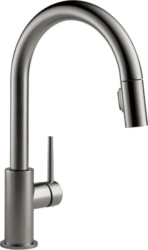 Miniatura 21 de Delta Trinsic - Grifo de cocina de oro cepillado con rociador extraíble, grifo de fregadero de cocina moderno de un solo agujero, mango único