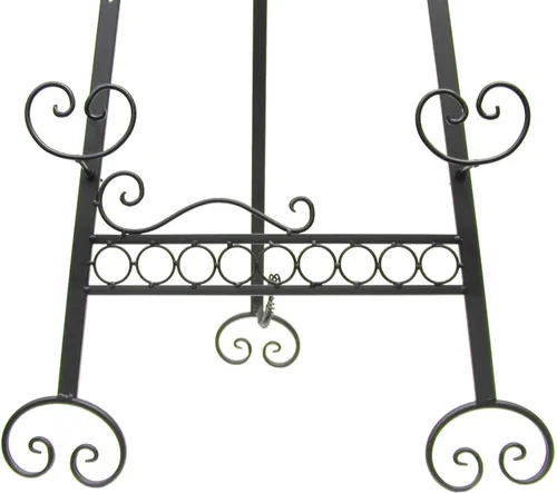 Miniatura 3 de Designstyles Soporte decorativo de caballete de metal – Exhibición de suelo ajustable para piezas de arte, letreros, espejos y pizarras