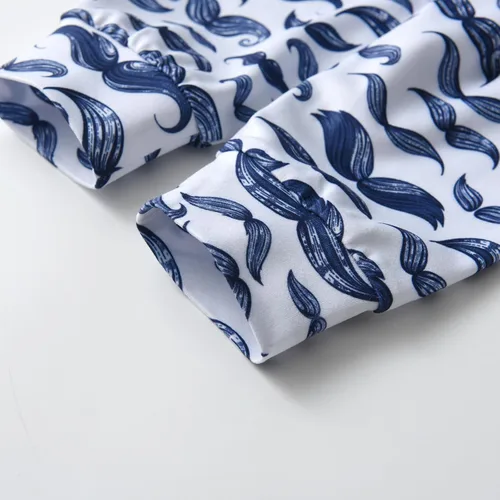 Miniatura 7 de KuKitty Conjunto de 3 piezas de ropa para bebé recién nacido, mameluco de manga larga + pantalones + sombrero