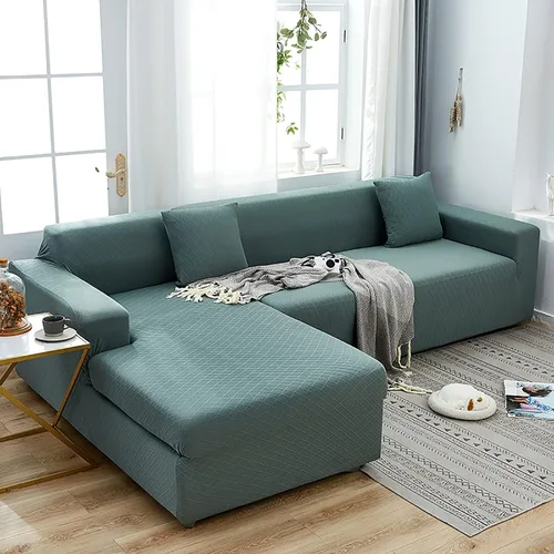 Miniatura 8 de Konsilsa Funda de sofá modular de alta elasticidad, fundas de sofá lavables de jacquard suave con parte inferior elástica, protector de muebles