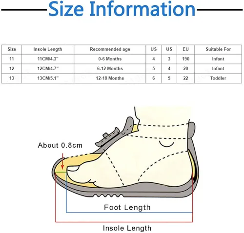 Miniatura 6 de 1 Year Old Walking Shoes Baby Toddler Shoes Boys and Girls Floor Sports Shoes Flat Bottom Non Slip Lace Infant Boy Boots
