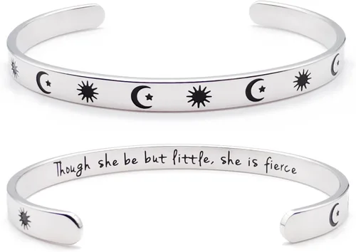 Miniatura 47 de Dczosily Pulseras inspiradoras para mujer, de acero inoxidable, pulseras motivacionales, regalos personalizados para mejores amigas