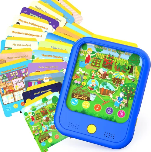 Miniatura 8 de Tableta de aprendizaje para niños, almohadilla de aprendizaje educativa para niños de 2 a 5 años para aprender alfabetos, números, alimentos