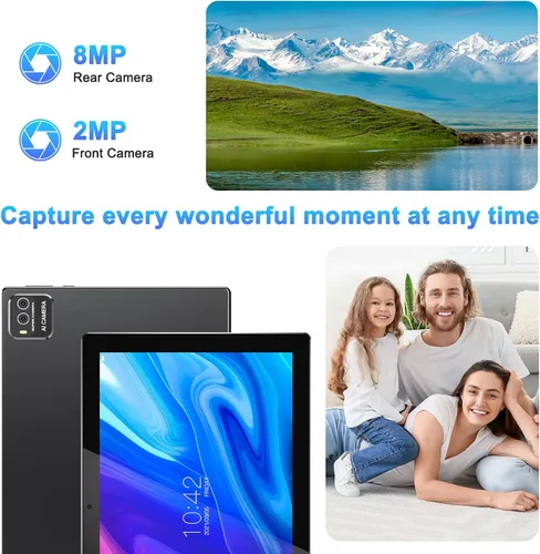 Miniatura 3 de Tableta Android 15 de 10 pulgadas con teclado 64 GB ROM+12 GB RAM (expansión 4+8) Soporta expansión de 1 TB 2MP+8MP cámara dual 6000mAh 5G WiFi-6