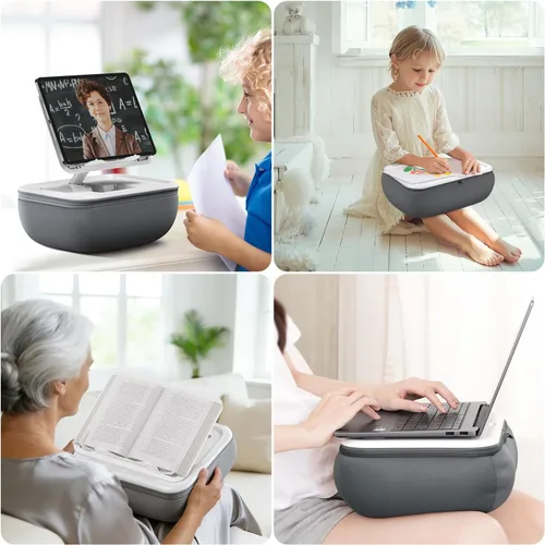 Miniatura 9 de elitehood Soporte de Almohada para iPad para Regazo, Soporte de Almohada para Tableta con Ángulo Ajustable, Soporte de Cojín Suave para Tableta