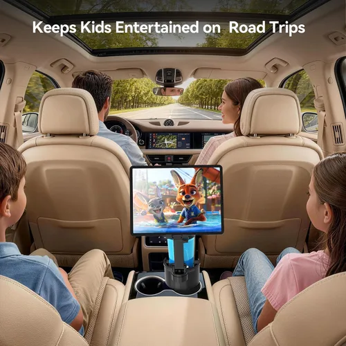 Miniatura 3 de PLDHPRO Soporte para tablet para automóvil, soporte ajustable para camión, iPad, soporte con brazo telescópico para iPad Pro Air Mini Galaxy Tab
