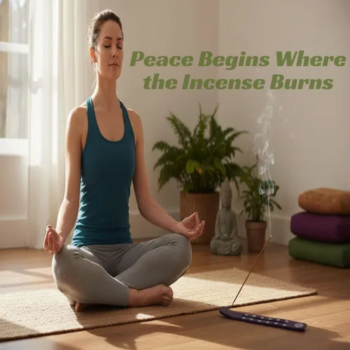 Miniatura 6 de Bless-International Quemador Tradicional Hecho a Mano de Madera Portaincienso Soporte Recogecenizas para Aromaterapia-Meditación-Yoga