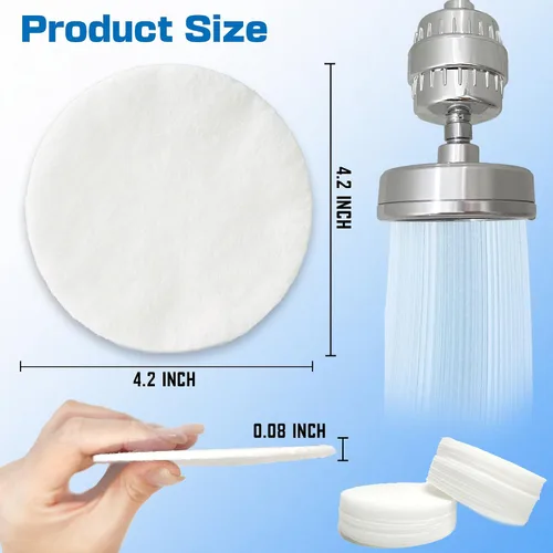 Miniatura 2 de xcivi 30 almohadillas de sedimento para cabezal de ducha filtradas compatibles con el cabezal de ducha filtrado AquaHomeGroup, protege tu piel
