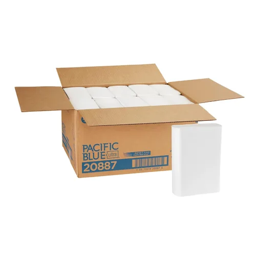 Pacific Blue Ultra BigFold Junior Toallas de papel prémium de GP PRO (Georgia-Pacific), color blanco, 20886, 220 toallas por paquete, 10 paquetes
