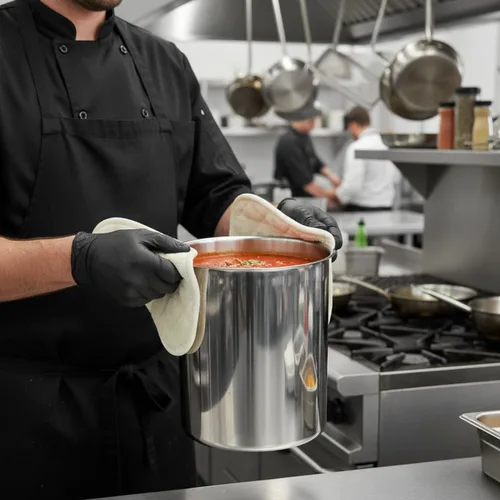 Miniatura 2 de TrueCraftware - Olla de acero inoxidable de 6 cuartos de galón para calentador de salsas y sopa, estación de sopa, aplicable a restaurantes, Pot
