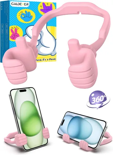 Miniatura 9 de Relleno de calcetines para adolescentes, niños y niñas, soporte para teléfono celular: soporte de pulgar perezoso ajustable con pulgares hacia Azul