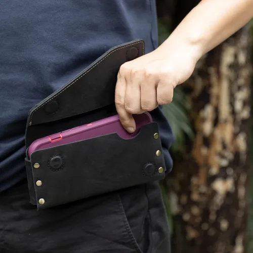 Miniatura 6 de Topstache Funda de cuero para teléfono celular con trabilla para cinturón para iPhone 17/16/15 Pro Max, Galaxy S25/S24 Ultra - Funda magnética