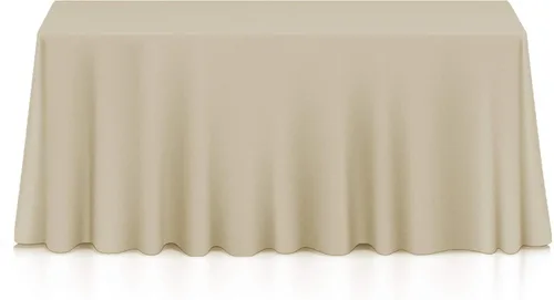 Miniatura 36 de Lann's Linens - Mantel rectangular de tela de poliéster de primera calidad para bodas, banquetes y restaurantes Blanco