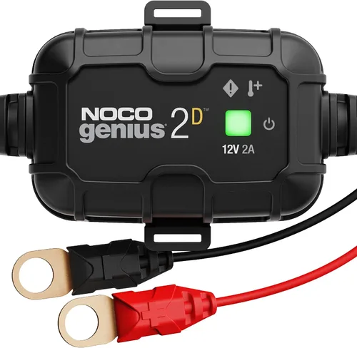NOCO GENIUS2D: Cargador de batería a bordo inteligente de 2A 12V - Mantenedor automático de montaje directo, cargador por goteo y desulfatador con