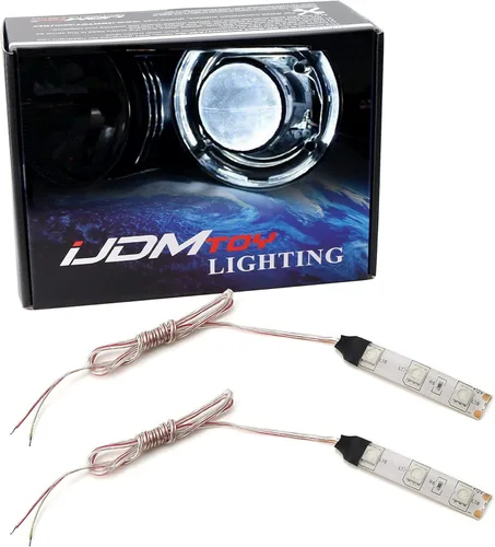 Miniatura 8 de Tira de luces LED Devil Demon Eye de iJDMTOY 3-SMD para adaptación a las luces de proyector o portavasos LED, caja de guantes, fluorescentes