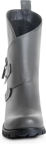 Miniatura 6 de Botas de tobillo para mujer, a media pantorrilla, tacón bajo, botines para mujer, botas con hebilla y correa con cremallera, moda 'Juanita