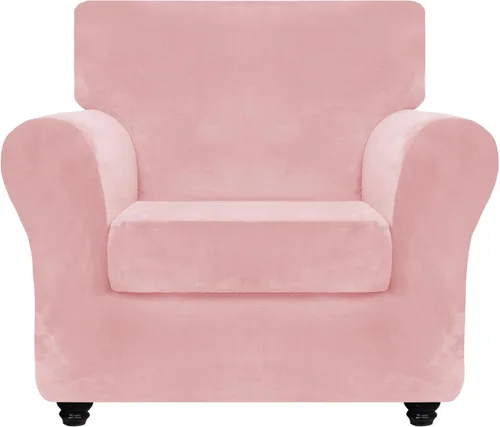 Miniatura 34 de ZNSAYOTX Funda de terciopelo de 3 piezas para sofá de 3 piezas con 2 fundas de cojín de asiento extra grandes, funda elástica para sofá de 2 plazas
