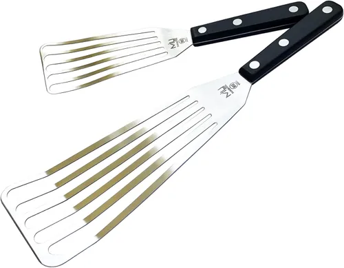 Miniatura 11 de WALLFARM Espátula de pescado de metal, resistente al calor, espátula ranurada de acero inoxidable para voltear sándwiches de queso, freír, girador