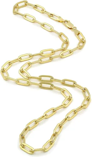 Miniatura 5 de Nuragold Pulsera de cadena de eslabones de cable Rolo alargada de oro amarillo de 10 quilates de 0.236 in, joyería para mujer, cierre de langosta