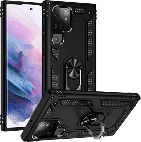 Miniatura 12 de Funda de grado militar para Samsung Galaxy S22 Ultra Galaxy S22 Ultra 5G, funda de metal giratorio de 360 grados, soporte de soporte, armadura, a