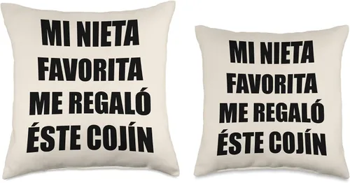 Miniatura 3 de Regalos Graciosos en Español Regalo para Abuela o Abuelo - Cojin de Nieta Favorita, 16x16, Multicolor