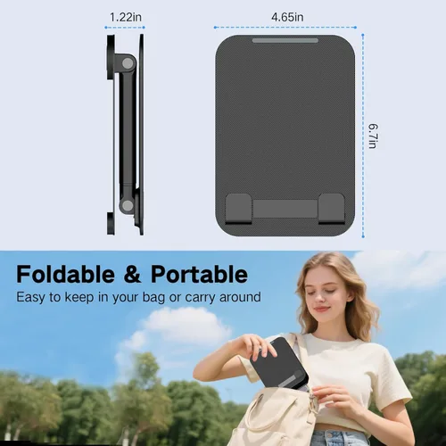 Miniatura 5 de Soporte para tableta Tonmom para iPad, soporte para tableta ajustable para escritorio, soporte para monitor portátil plegable compatible