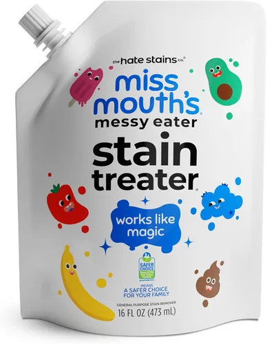 Miniatura 16 de Miss Mouth's Messy Eater Spray para tratar manchas – Removedor de manchas de 4 onzas – Productos esenciales para recién nacidos y bebés – Sin