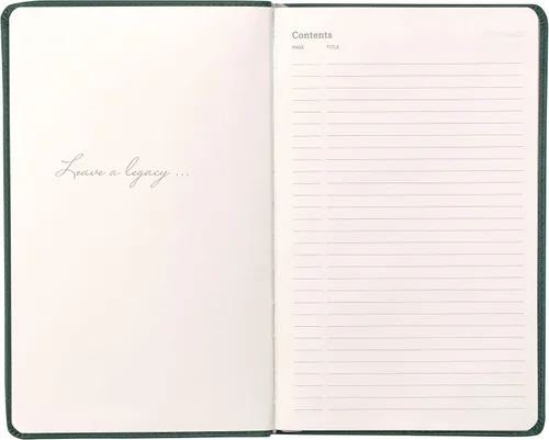 Miniatura 4 de Cuaderno de escritura clásico de cuero, tapa blanda, rayado estrecho, tabla de contenido y páginas numeradas Verde (Racing Green)