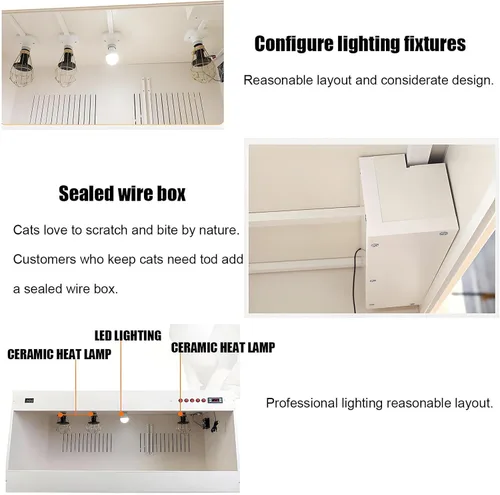 Miniatura 5 de Cat Incubator for Puppies, Pet Incubator Box, Pet Brooder Nursery with Heating, Cat Whelping Box Pet Incubator Box for Dog, Constant Temperature