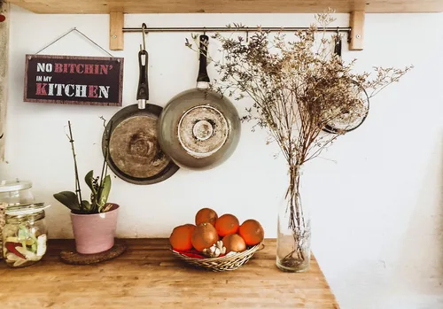 Miniatura 3 de CARISPIBET Letrero de bienvenida con texto en inglés «In my Kitchen»