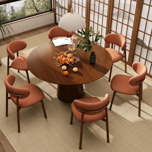 Miniatura 31 de Juego de 2 sillas de comedor para cocina, tapizadas, modernas, de cuero, original/beige
