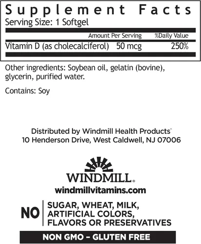 Miniatura 2 de Molino de viento D3 CHOLECCALCIFEROL 50 MG