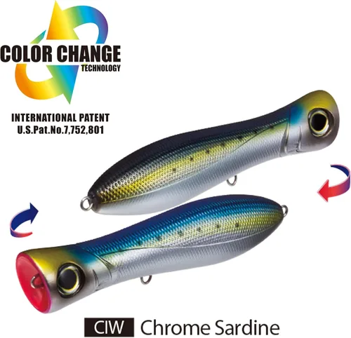 Miniatura 2 de Yo-Zuri Bull Pop Floating Lure Chrome Sardine