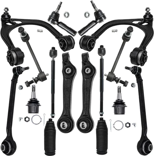 Detroit Axle - Kit de suspensión RWD Front End de 16 piezas para Chrysler 300 Dodge Charger Challenger Magnum, brazos de control, rótulas